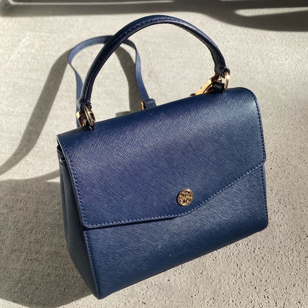 Tory Burch Navy Blue Hand Bag